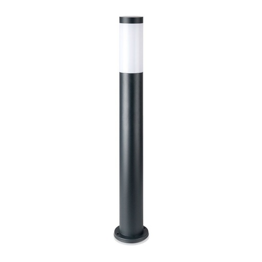 [8961] [VQ22689611] BALIZA DE JARDÍN DE ACERO INOXIDABLE E27 80 CM CUERPO GRIS IP44