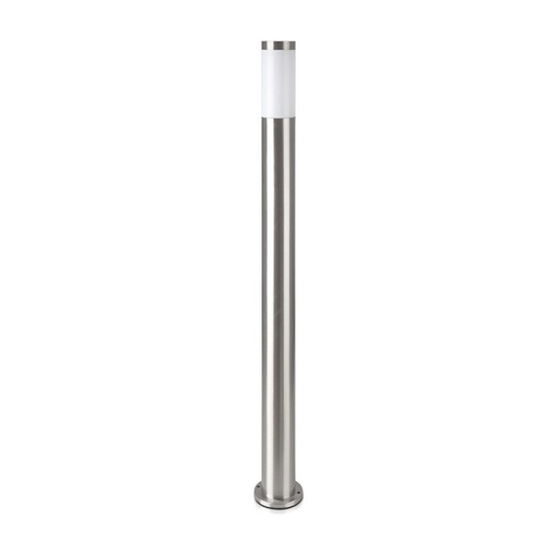[8962] [VQ22689621] BALIZA DE JARDÍN DE ACERO INOXIDABLE E27 110CM SATÉN-NÍQUEL IP44