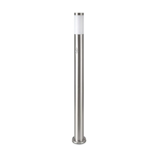 [8967] [VQ22689671] BALIZA DE JARDÍN DE ACERO INOXIDABLE E27 110CM PIR SENSOR SATÉN-NÍQUEL IP44