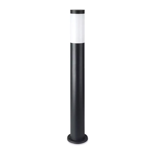 [8978] [VQ22689781] BALIZA DE JARDÍN DE ACERO INOXIDABLE E27 80 CM CUERPO NEGRO IP44