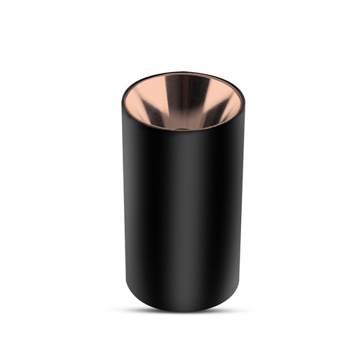 [8997] [VQ22689971] APLIQUE DE TECHO PARA GU10 REDONDO NEGRO + ORO ROSADO