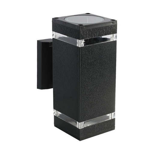 [93574] [VQ226935741] APLIQUE DE PARED LED CUERPO NEGRO IP44 E27 CUADRADO