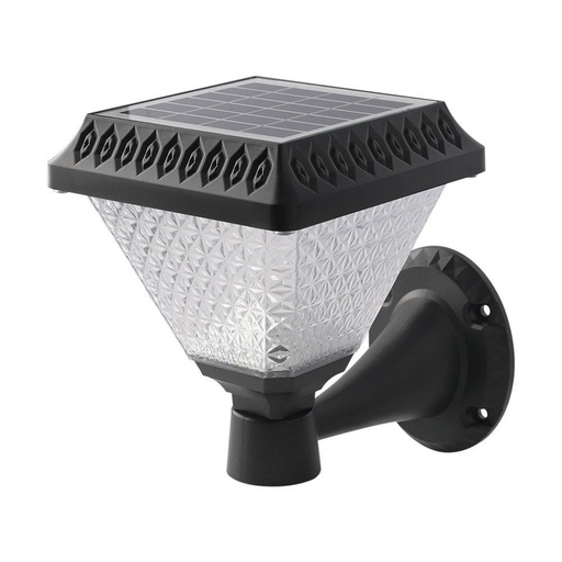 [93578] [VQ226935781] APLIQUE LED SOLAR DE PARED CONTROL POR RF IP44 CUERPO NEGRO 160X230MM CCT