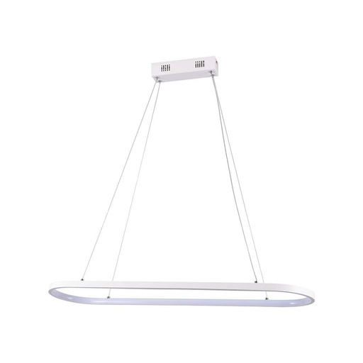 [10056] [VQ226100561] LÁMPARA COLGANTE LED 24W (80*20*100CM) CUERPO BLANCO 3000K
