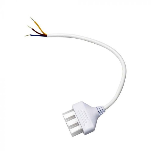 [10179] [VQ226101791] CABLE DE ALIMENTACIÓN BLANCO PARA ILUMINACIÓN LINEAL LED 0.3M 3X0.75MM²