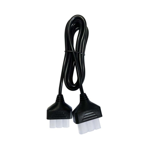 [10181] [VQ226101811] CABLE DE ALIMENTACIÓN CON 2 ENCHUFES NEGRO PARA ILUMINACIÓN LINEAL LED 2M 3X0 75MM²