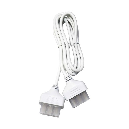 [10182] [VQ226101821] CABLE DE ALIMENTACIÓN CON 2 ENCHUFES BLANCO PARA ILUMINACIÓN LINEAL 2M 3X0 75MM²