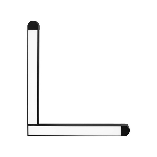 [10268] [VQ226102681] LUZ LINEAL MAGNÉTICA LED DE 25W EN FORMA DE L CUERPO NEGRO 6400K