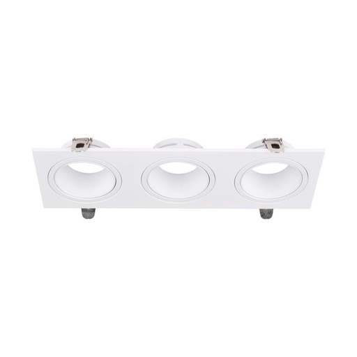 [10299] [VQ226102991] ARO TRIPLE GU10 3 'FITTING' HIERRO+POLICARBONATO CUERPO BLANCO