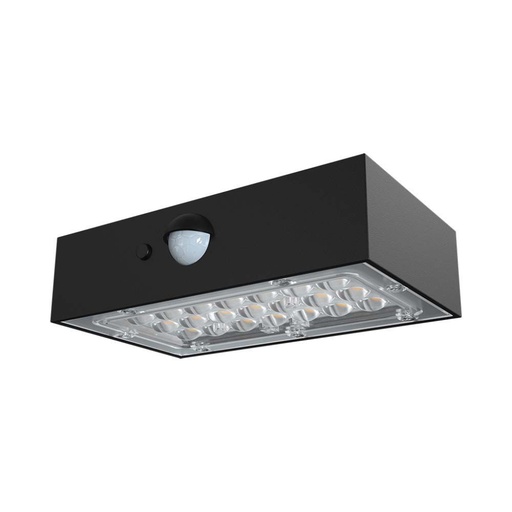 [10305] [VQ226103051] APLIQUE SOLAR LED 3W SENSOR CUERPO NEGRO 4000K+3000K