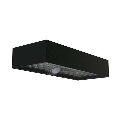 [10307] [VQ226103071] APLIQUE PARED SOLAR LED 6W BATERÍA DE LITIO CUERPO NEGRO 4000K