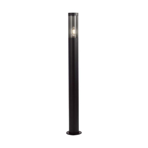 [10472] [VQ226104721] BALIZA DE JARDÍN E27 SOPORTE 1M ALTURA CUERPO NEGRO IP44