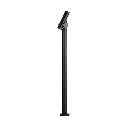 [10475] [VQ226104751] BALIZA FOCO SPOT LED 2X2.6W 2 VÍAS (129X159X1000MM) CUERPO NEGRO IP44 3000K