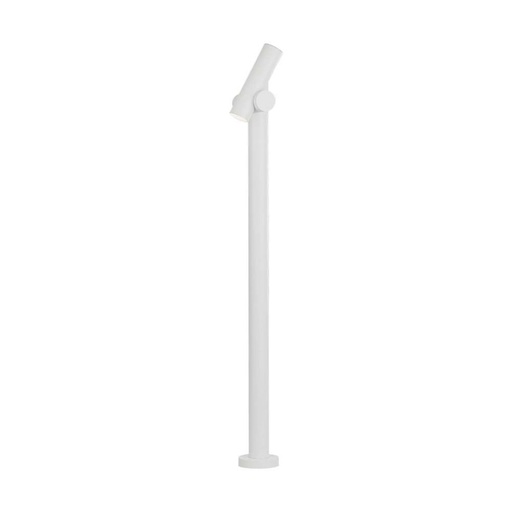 [10476] [VQ226104761] BALIZA CON FOCO 'SPOT' LED 2X2.6W 2 VÍAS (129X159X1000MM) CUERPO BLANCO IP44 3000K
