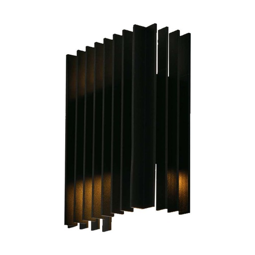 [10560] [VQ226105601] APLIQUE LED PARA EXTERIOR 2X6W (W141*D65*H200MM) CUERPO NEGRO IP65 4000K