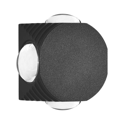 [10590] [VQ226105901] APLIQUE LED 4W 4 LADOS CUERPO NEGRO IP54 4000K