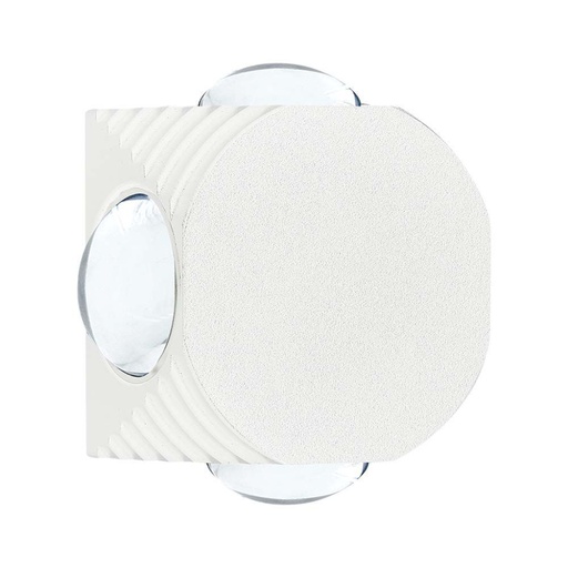 [10591] [VQ226105911] APLIQUE LED 4W 4 LADOS CUERPO BLANCO IP54 4000K
