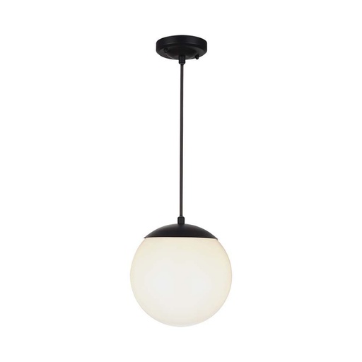 [11825] [VQ226118251] LÁMPARA DE TECHO LED E27 BOLA OPAL NEGRO MATE