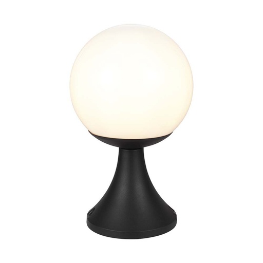 [11826] [VQ226118261] LÁMPARA DE PIE 1XE27 BOLA C OPAL NEGRO MATE