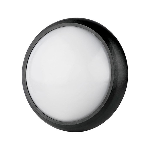 [1349] [VQ22613491] PLAFÓN LED 12W CUERPO NEGRO REDONDO IP54 3000K