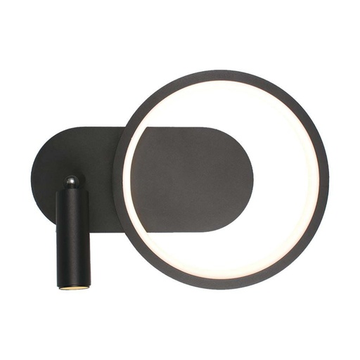 [14980] [VQ226149801] APLIQUE LED DE DISEÑO 14W 250*100*180MM CUERPO NEGRO 4000K