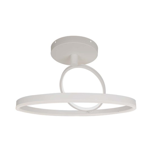 [14985] [VQ226149851] LÁMPARA DE TECHO LED DE DISEÑO 37W BLANCA 500*200MM DOBLE REDONDA 4000K