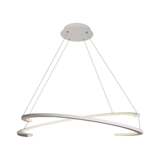 [14986] [VQ226149861] LAMPARA DE TECHO COLGANTE LED 48W 800X1200MM TRIAC CUERPO BLANCO 3000K REGULABLE