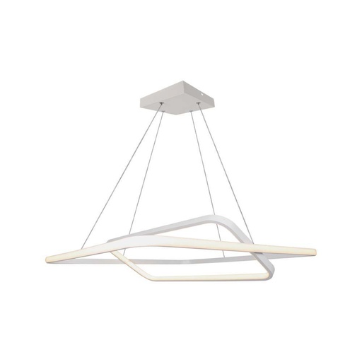 [14988] [VQ226149881] LÁMPARA COLGANTE DE METAL DE DISEÑO LED DE 50 W 600 X 600 X 1200 MM BLANCA 3000 K REGULABLE