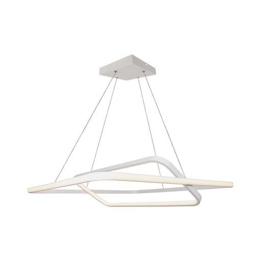 [14989] [VQ226149891] LÁMPARA DE TECHO COLGANTE DE METAL DE DISEÑO LED DE 50W 600X60 X1200MM BLANCA 4000 K REGULABLE