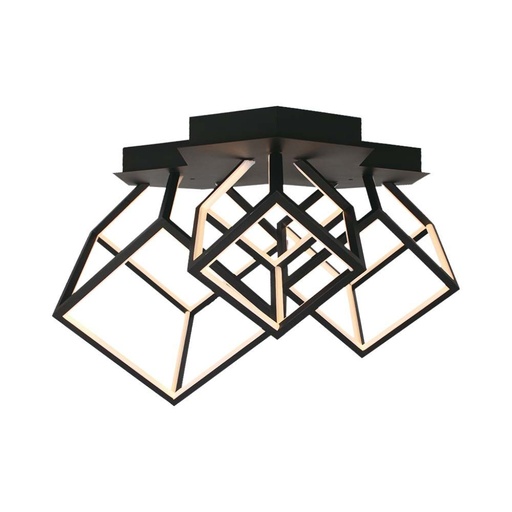 [15342] [VQ226153421] PLAFÓN LED 46W DE DISEÑO CUERPO NEGRO 3000K