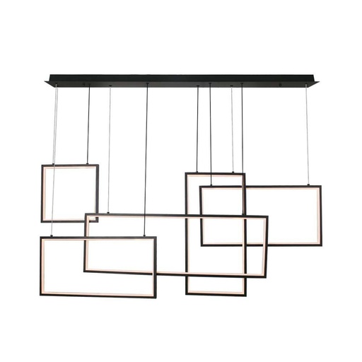 [15344] [VQ226153441] LÁMPARA COLGANTE LED DE DISEÑO 45W 120*50*60CM CUERPO NEGRO 3000K