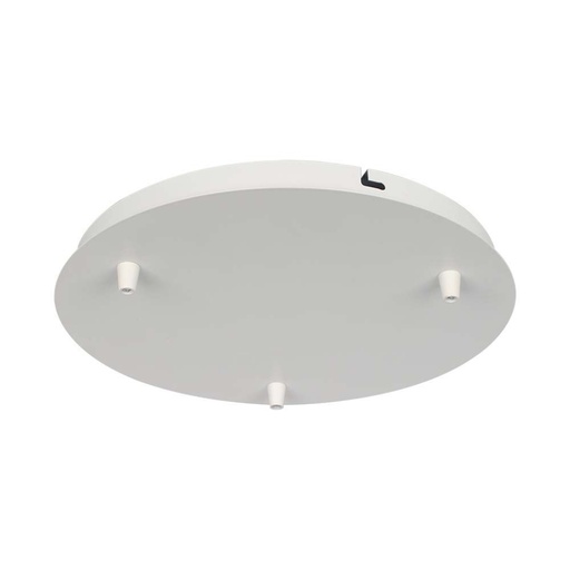 [15350] [VQ226153501] MARQUESINA DE ACERO D300*H25MM CON 3 ORIFICIOS EN LA SUPERFICIE BLANCO MATE