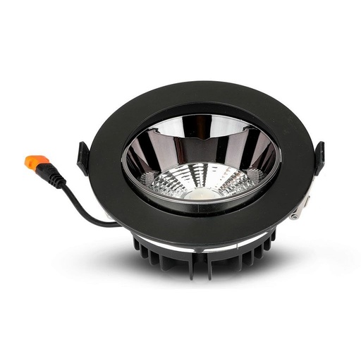 [20059] [VQ226200591] DOWNLIGHT LED 30W CHIP SAMSUNG NEGRO COB REFLECTOR 6400K
