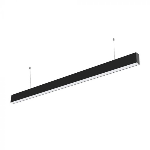 [20060] [VQ226200601] LUMINARIA LINEAL LED 40W CHIP SAMSUNG PARA MONTAJE SUSPENDIDO CUERPO NEGRO CCT