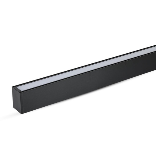 [20462] [VQ226204621] LUMINARIA LINEAL LED 40W CHIP SAMSUNG PARA MONTAJE SUSPENDIDO CUERPO NEGRO REGULABLE 3000K