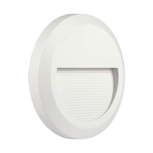 [211315] [VQ2262113151] BALIZA PARED LUZ INDIRECTA LED 2W CUERPO BLANCO REDONDO 3000K