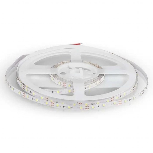 [212005] [VQ2262120051] TIRA LED V-TAC 12V DC 4.2W SMD3528 60LED/M 420LM/M PCB 8MM CRI>80 IP20 6500K (ROLLO DE 5 METROS)