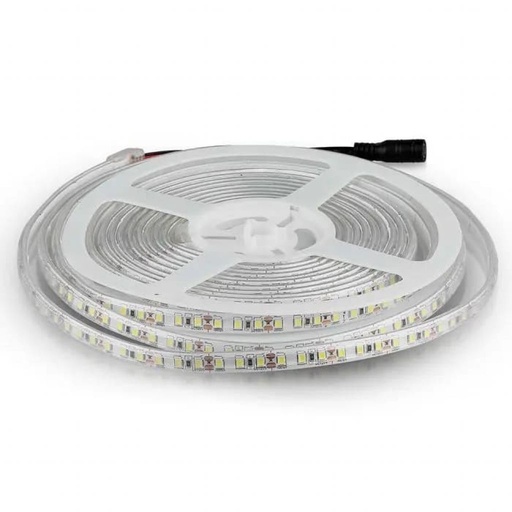 [212037] [VQ2262120371] TIRA LED V-TAC 12V DC 8W SMD3528 120LED/M 800LM/M PCB 9.2MM CRI>80 IP65 6500K (ROLLO DE 5 METROS)