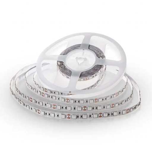 [212122] [VQ2262121221] TIRA LED V-TAC 12V DC 11W SMD 60LED/M 900LM/M PCB 10MM CRI>80 IP20 3000K (ROLLO DE 5 METROS)
