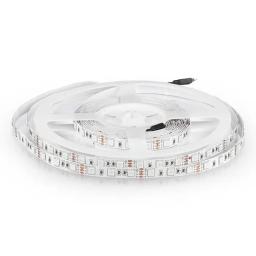 [212156] [VQ2262121561] TIRA LED V-TAC 12V DC 11W SMD 60LED/M 900LM/M PCB 10MM CRI>80 IP20 AMARILLO (Rollo de 5 metros)