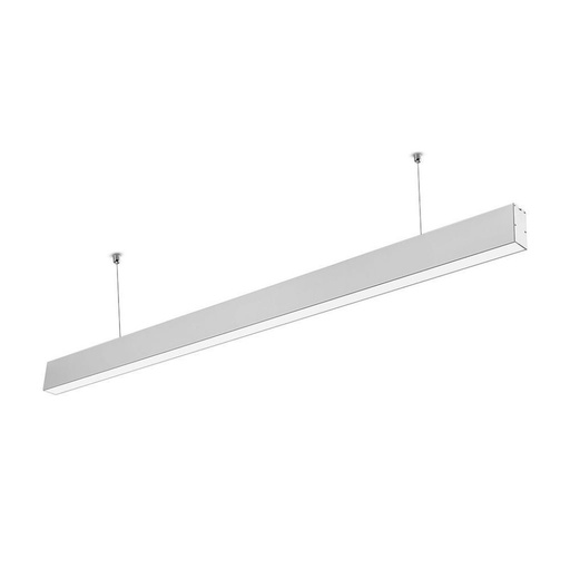 [21375] [VQ226213751] LUMINARIA LINEAL LED 40W CHIP SAMSUNG PARA MONTAJE SUSPENDIDO CUERPO GRIS 4000K