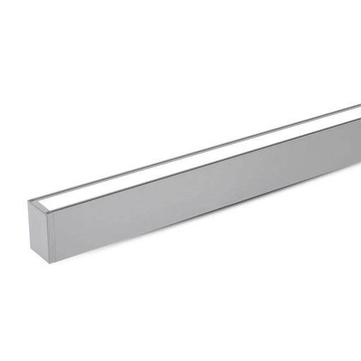 [21384] [VQ226213841] LUMINARIA LINEAL LED 40W CHIP SAMSUNG CUERPO PLATEADO REGULABLE 4000K