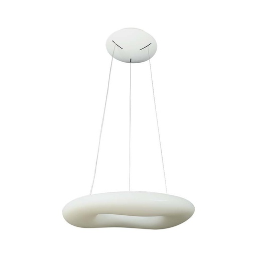 [213959] [VQ2262139591] LÁMPARA DE TECHO COLGANTE LED 36W DE DISEÑO REDONDO D:600*H2000 REGULABLE CUERPO BLANCO CCT